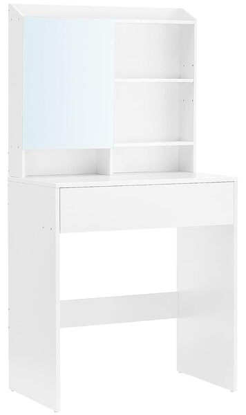 Toaletna mizica z ogledalom LUNAVI 70x40 cm, bela