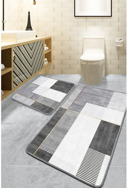 Sive kopalniške preproge v kompletu 2 ks 60x100 cm Pendor – Foutastic