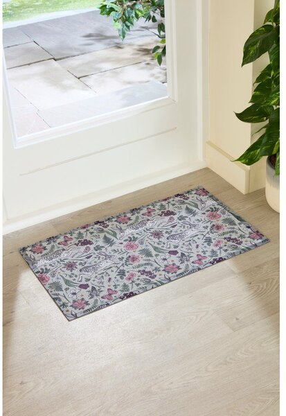 Predpražnik iz PVC-ja 40x70 cm Hare Wildflowers – Artsy Doormats