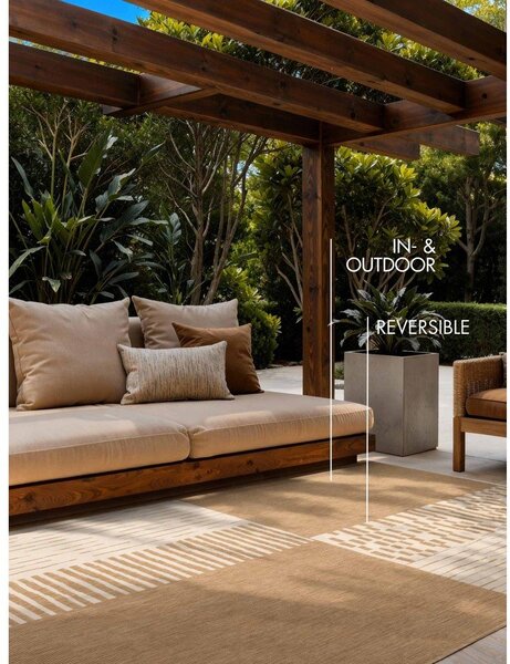 Kremno bela/naravna notranja in zunanja preproga 200x300 cm Haringey Acacia – Ted Baker