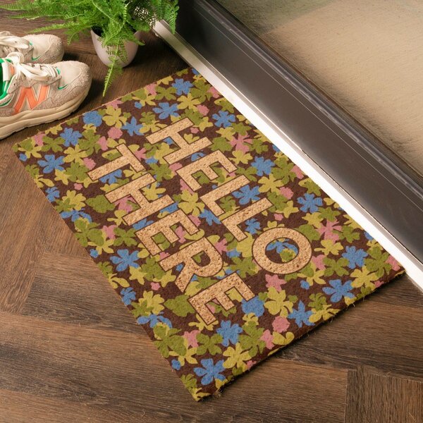 Predpražnik iz kokosovih vlaken 40x60 cm Hello There – Artsy Doormats