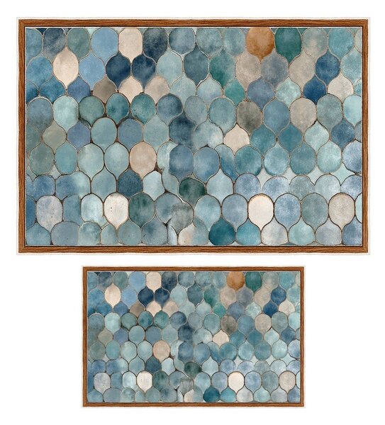 Modre kopalniške preproge v kompletu 2 ks 60x100 cm – Foutastic