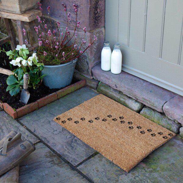 Predpražnik iz kokosovih vlaken 40x60 cm Paw Prints – Artsy Doormats