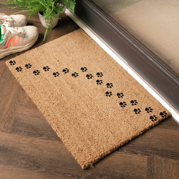 Predpražnik iz kokosovih vlaken 40x60 cm Paw Prints – Artsy Doormats