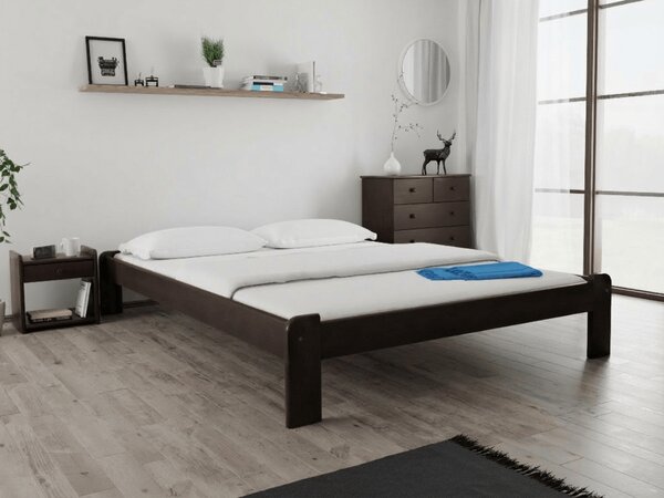 Postelja ADA 140 x 200 cm oreh Posteljno dno: Brez posteljnega dna, Vzmetnica: Brez vzmetnice