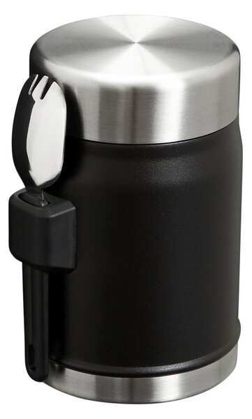 Mat črna termovka za hrano iz nerjavečega jekla 400 ml Legendary Food Jar + Spork Black 2.0 – Stanley