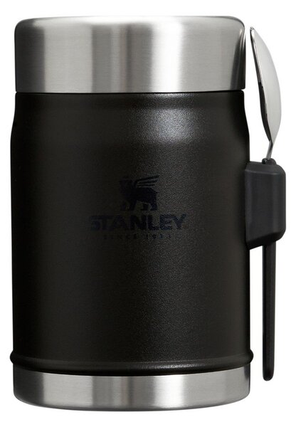 Mat črna termovka za hrano iz nerjavečega jekla 400 ml Legendary Food Jar + Spork Black 2.0 – Stanley