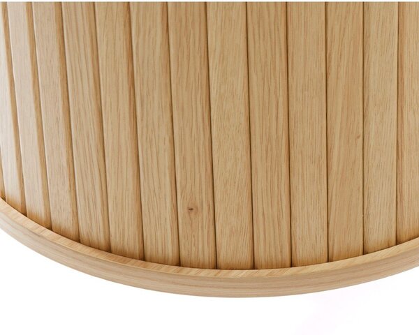 Komoda v hrastovem dekorju z drsnimi vrati v naravni barvi 120x76x45 cm Nola – Unique Furniture