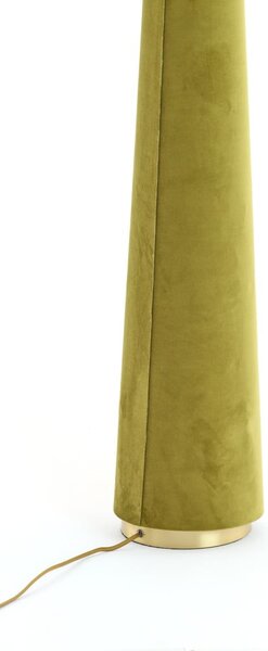 Zelena stoječa svetilka s tekstilnim senčilom (višina 168 cm) Devia – Light & Living