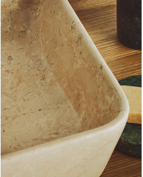Bež kamnit umivalnik 55x35 cm Darnen – Kave Home