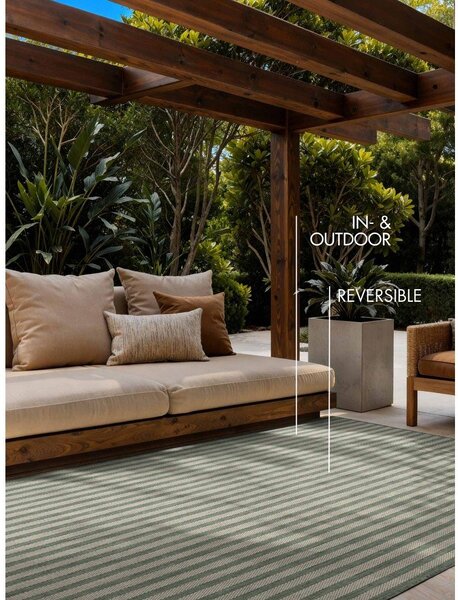 Zelena/kremno bela notranja in zunanja preproga 120x170 cm Haringey Linley – Ted Baker