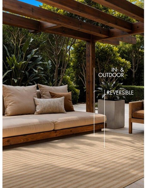Kremno bela/naravna notranja in zunanja preproga 120x170 cm Haringey Linley – Ted Baker