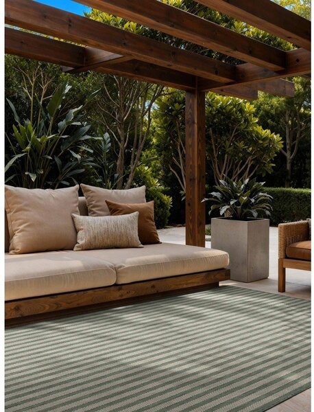 Zelena/kremno bela notranja in zunanja preproga 120x170 cm Haringey Linley – Ted Baker