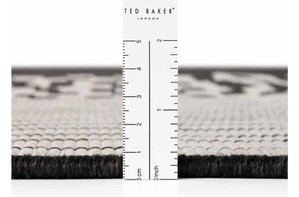 Črna/kremno bela notranja in zunanja preproga 120x170 cm Haringey Acacia – Ted Baker