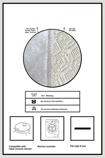 Črna/kremno bela kopalniška preproga 60x100 cm Morpho – Foutastic
