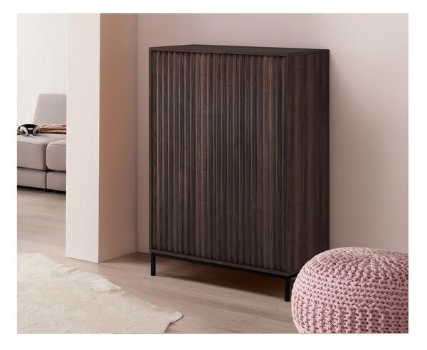 Omarica v dekorju oreha v naravni barvi 80x110 cm Celine - Støraa