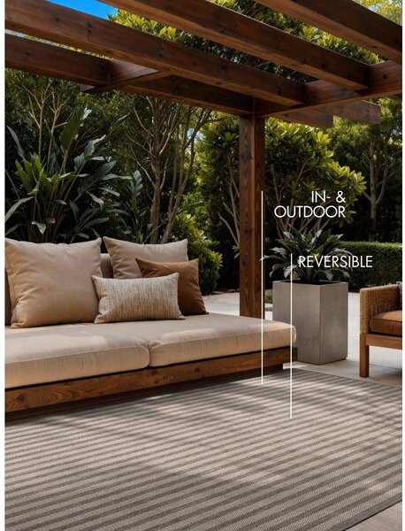 Siva/kremno bela notranja in zunanja preproga 120x170 cm Haringey Linley – Ted Baker