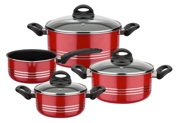 GSW Set Posod Milano Red, 4-Delni