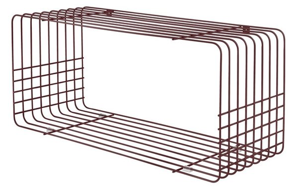 Bordo rdeča večnivojska kovinska polica 70 cm Wire – Mette Ditmer Denmark