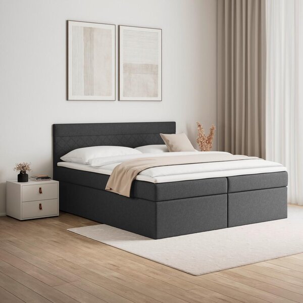 Bessagi Home Boxspring Postelja Rosa, Antracit, 180x200