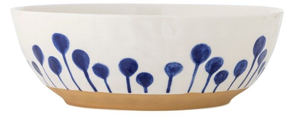 Bela/modra keramična skleda ø 28 cm Linora – Bloomingville