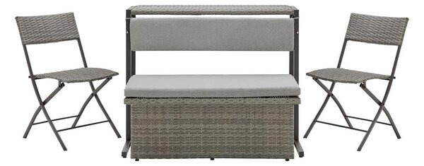 Bessagi Garden Balkonska Garnitura Mario, Sivorjava, Modularno