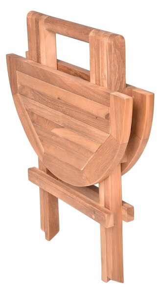 Okrogla vrtna mizica iz masivnega tika ø 50 cm Mitan – Garden Pleasure