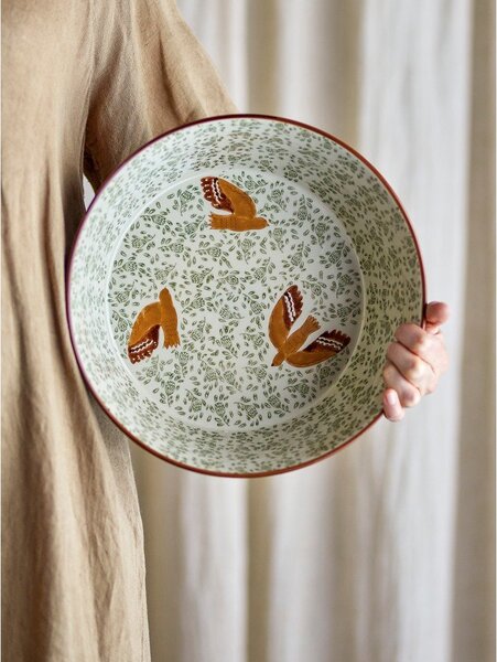 Zelena keramična skleda ø 28 cm Hezha – Bloomingville