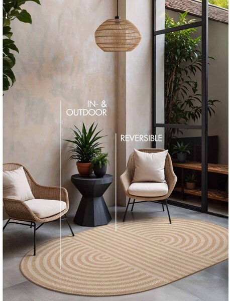 Kremno bela/naravna notranja in zunanja preproga 160x230 cm Haringey Woodfield – Ted Baker