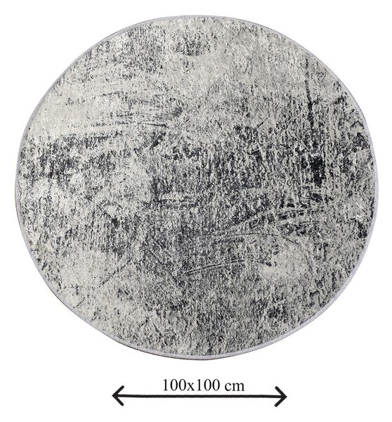 Siva kopalniška preproga ø 100 cm Evidence – Foutastic