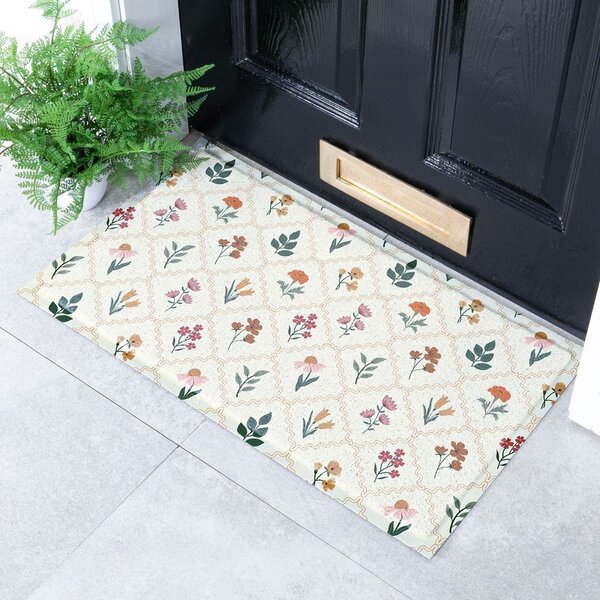Predpražnik iz PVC-ja 40x70 cm Vintage Floral Stamp – Artsy Doormats