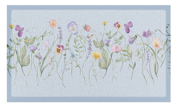 Predpražnik iz PVC-ja 40x70 cm Blue Wild Flowers – Artsy Doormats