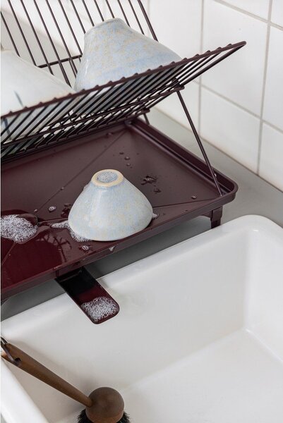 Bordo rdeč dvonadstropni odcejalnik posode 42x29 cm Dry-It – Mette Ditmer Denmark
