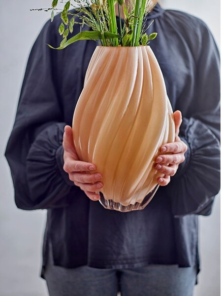 Oranžna steklena vaza (višina 30 cm) Kanji – Bloomingville