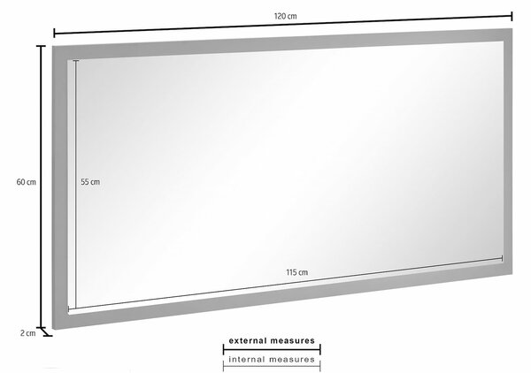 Specchiera Coro - 120x60 - Bianco Lucido