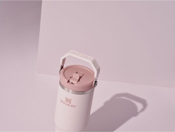 Svetlo rožnata termovka iz nerjavečega jekla 410 ml IceFlow™ Flip Straw 2.0 Tumbler Rose Quartz – Stanley