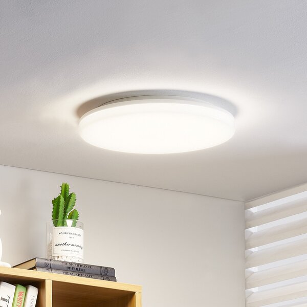 PRIOS Prios Artin LED stropna svetilka, senzorska, okrogla, 33 cm, Bela, Kopalnica, Plastika, Sodobni