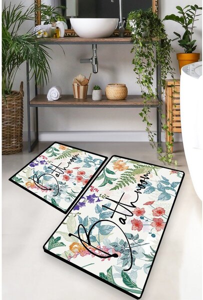 Kopalniške preproge v kompletu 2 ks 60x100 cm Green In Flower – Foutastic