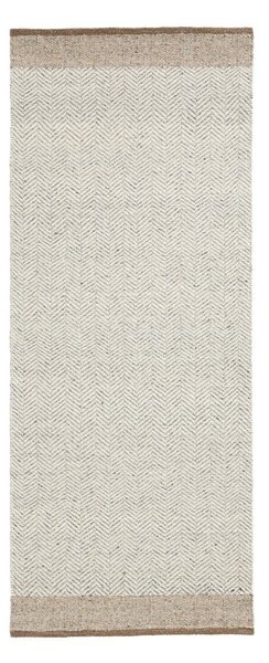 Bež obojestranski/ročno tkan volnen tekač 80x200 cm Nifelia – Kave Home