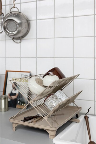 Bež dvonadstropni odcejalnik posode 42x29 cm Dry-It – Mette Ditmer Denmark