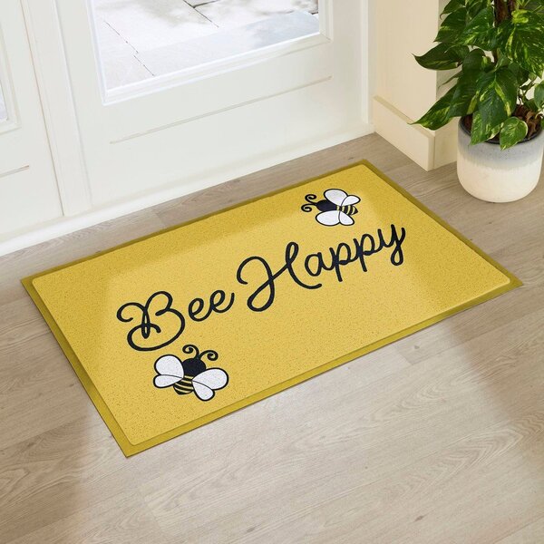 Predpražnik iz PVC-ja 60x90 cm Bee Happy – Artsy Doormats