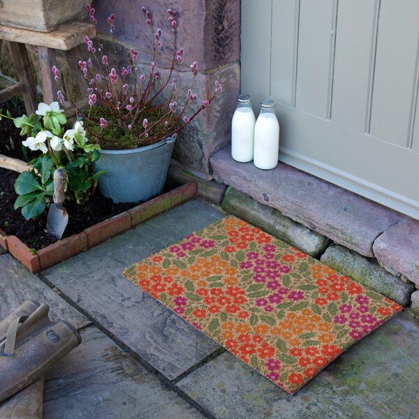 Predpražnik iz kokosovih vlaken 40x60 cm Floral – Artsy Doormats