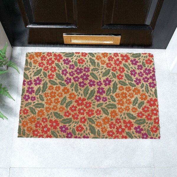 Predpražnik iz kokosovih vlaken 40x60 cm Floral – Artsy Doormats