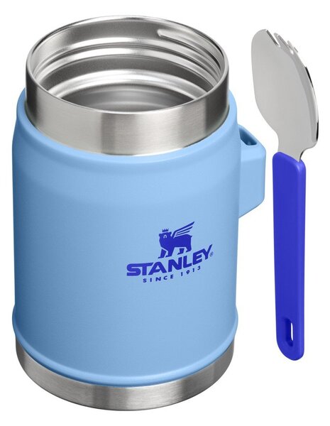 Modra termovka za hrano iz nerjavečega jekla 400 ml Legendary Food Jar + Spork Blue Sky – Stanley