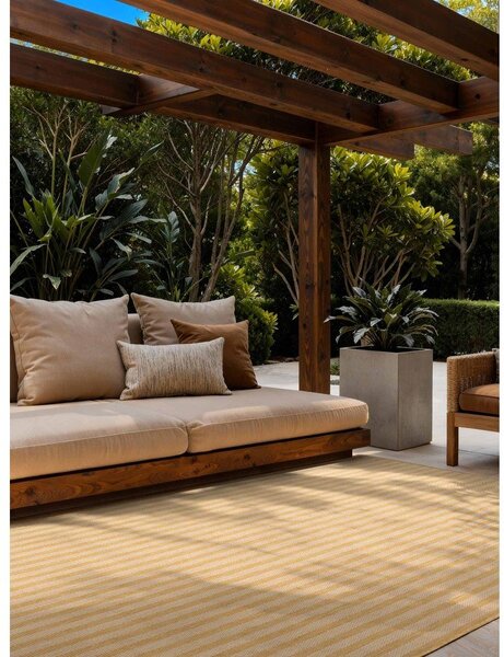 Oker rumena/kremno bela notranja in zunanja preproga 120x170 cm Haringey Linley – Ted Baker