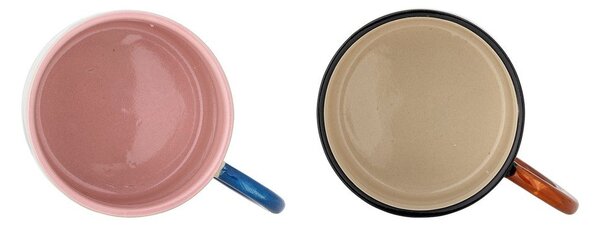 Črne/bež keramične skodelice v kompletu 2 ks 300 ml Maricala – Bloomingville