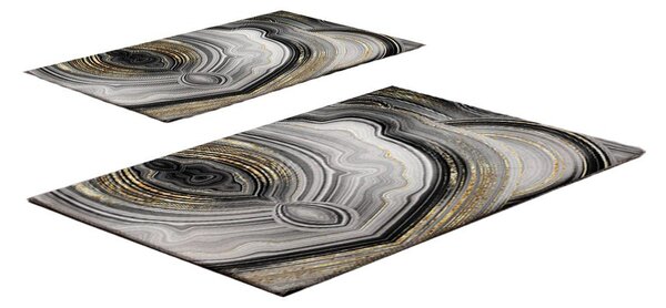Sive/v zlati barvi kopalniške preproge v kompletu 2 ks 60x100 cm CT – Foutastic