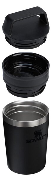 Črn termo lonček iz nerjavečega jekla 230 ml Café-To-Go Travel Mug Black 2.0 – Stanley