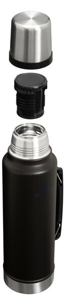 Črna termovka iz nerjavečega jekla 1,4 l Legendary Classic Bottle Black 2.0 – Stanley