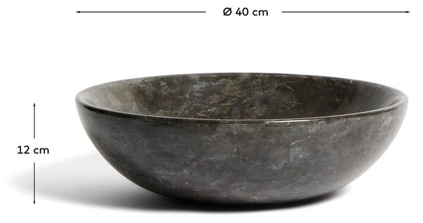 Siv kamnit okrogel umivalnik ø 40 cm Darnen – Kave Home